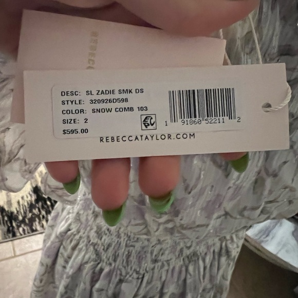 NWT Rebecca Taylor Zadie maxi Dress - Picture 7 of 7